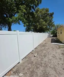Vinyl & PVC Fence Installation project in Broward County — detail