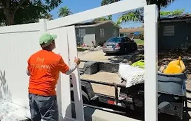 Custom Wood Fence Installation project in Broward County — detail